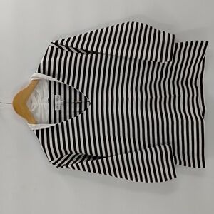 Sport Haley Brown and ivory stretch athletic wear top v-neck  size large
